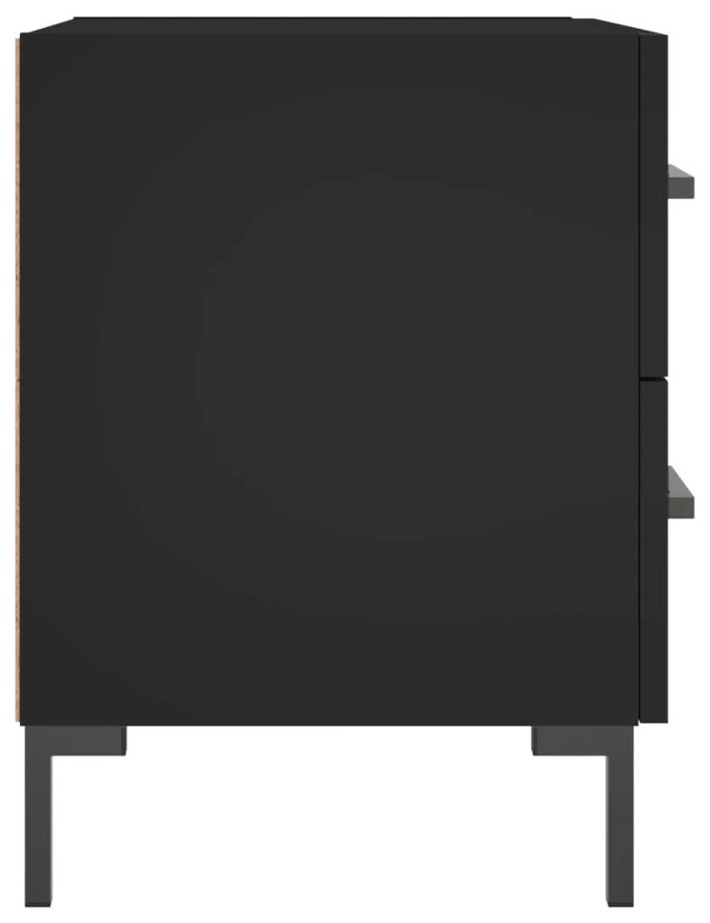 Mesas de cabeceira 2 pcs 40x35x47,5 cm deriv. de madeira preto