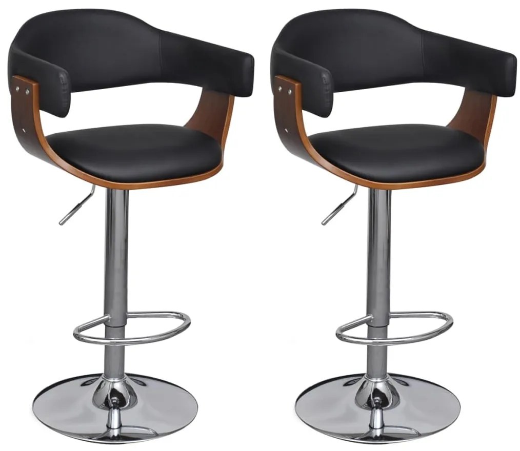 vidaXL Bancos de bar 2 pcs couro artificial