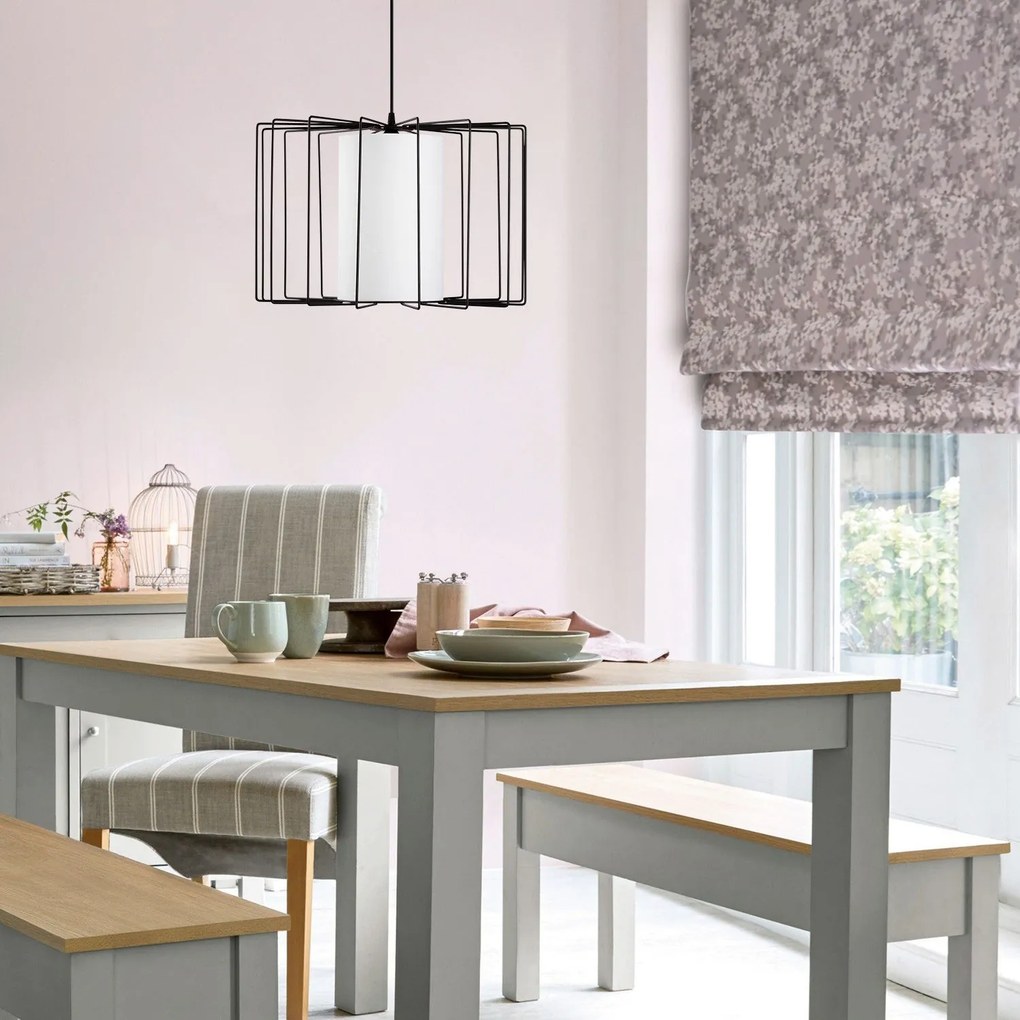 Candeeiro Tel – Preto e Branco – 47 cm