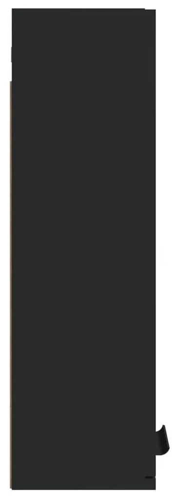 Armário de parede casa de banho 32x20x67 cm preto