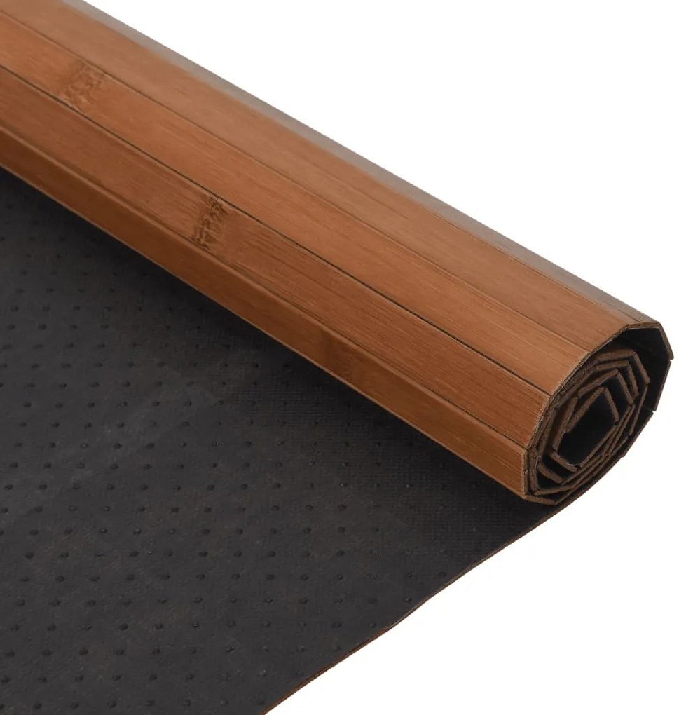 Tapete retangular 70x100 cm bambu castanho