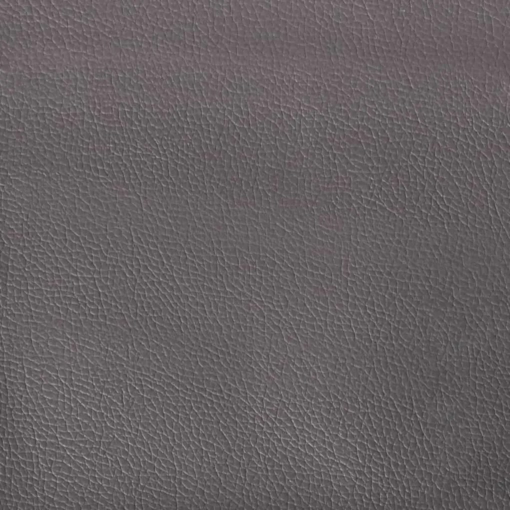 Sofá de 3 lugares 180 cm couro artificial cinza