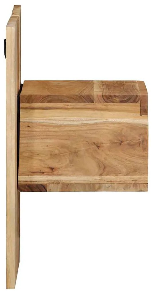 Mesa de cabeceira 50x27x50 cm madeira de acácia maciça