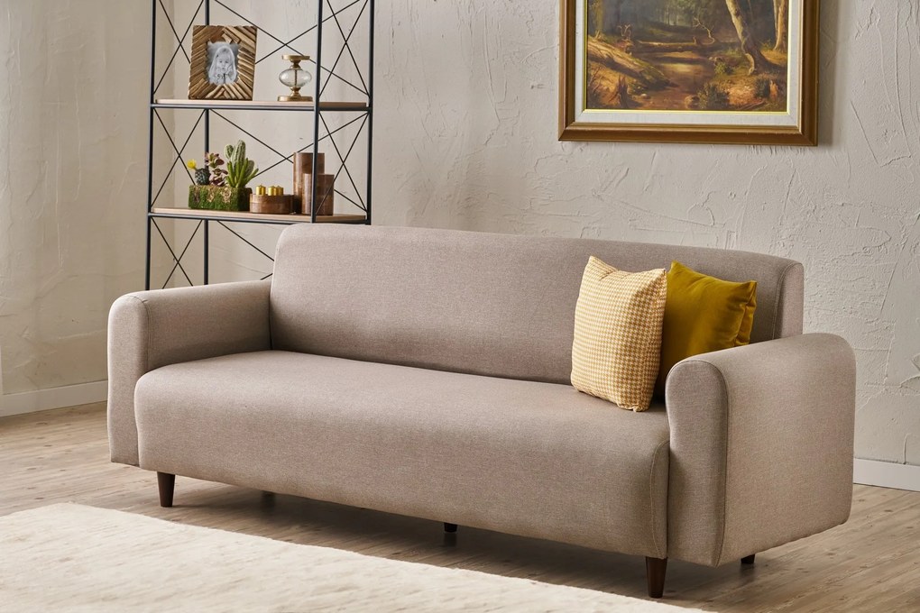 Sofá de 3 Lugares Noya – Creme – 220 x 87 x 70 cm