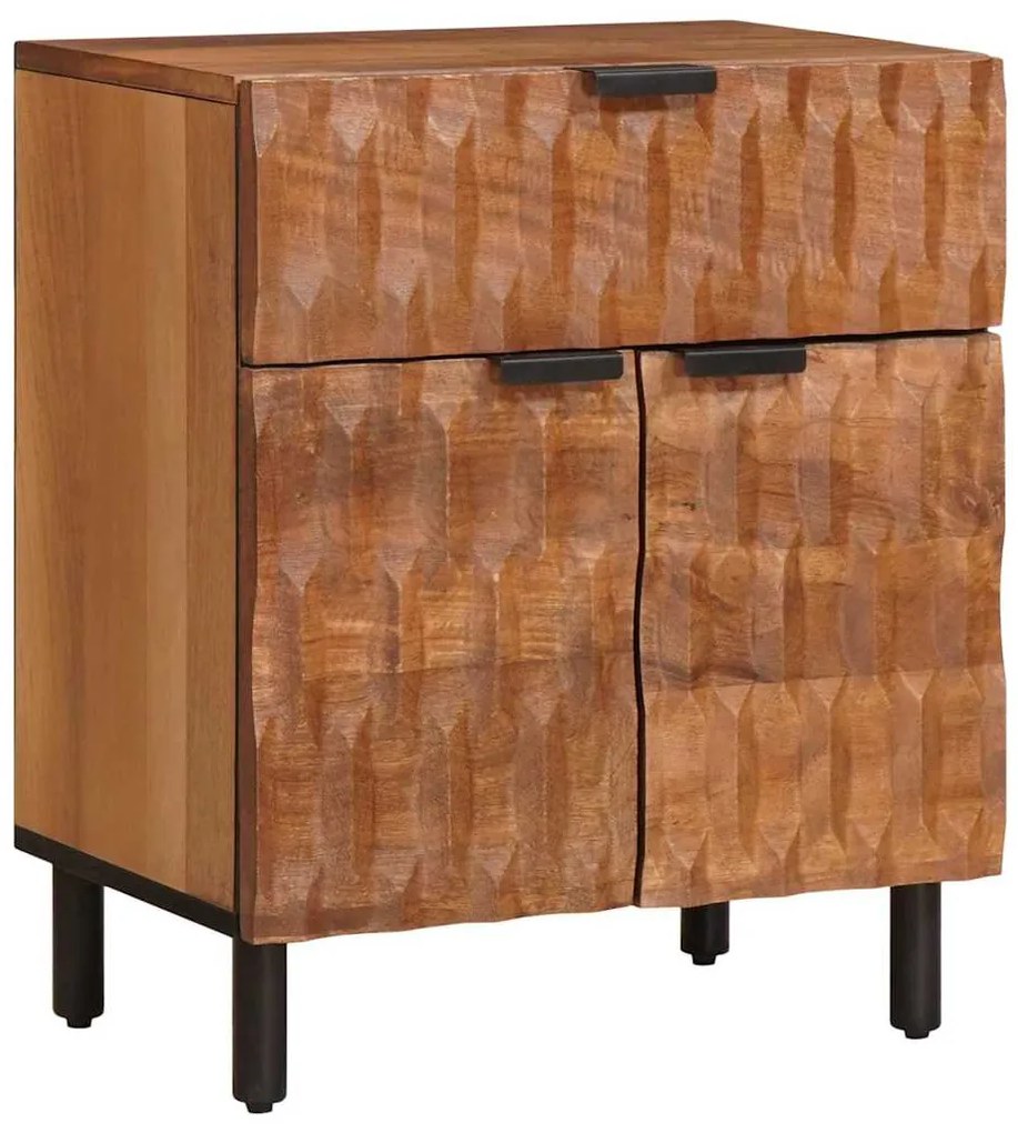 vidaXL Armário de Cabeceira com gaveta Castanho 50 x 33 x 60 cm