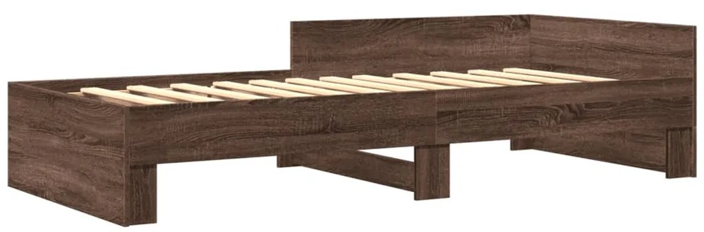 Estrutura cama s/ colchão derivados madeira carvalho castanho