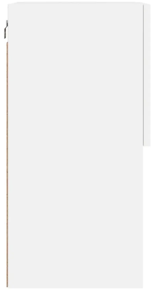Móvel de TV com luzes LED 40,5x30x60 cm branco