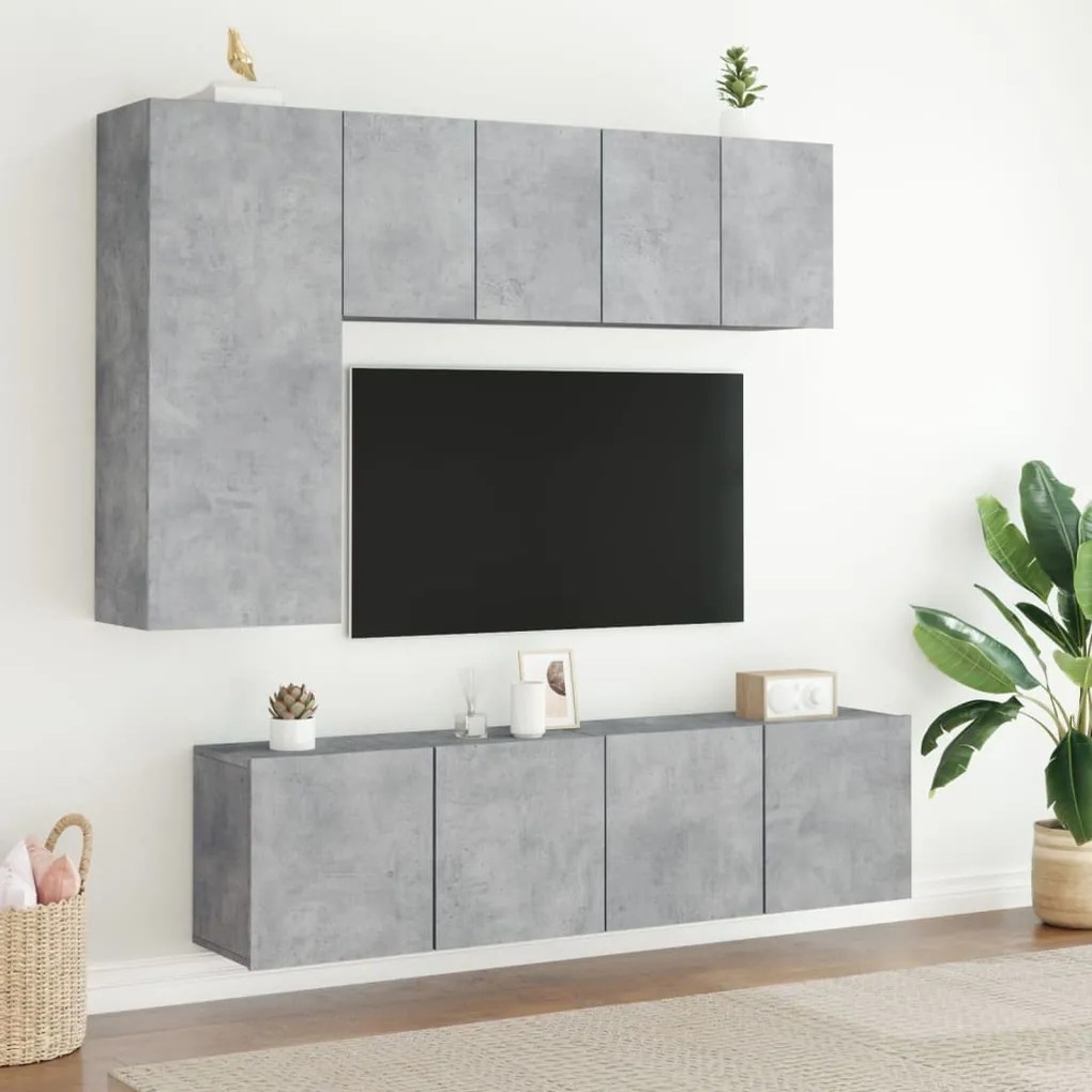 Móvel de parede para TV 60x30x41 cm cinzento cimento