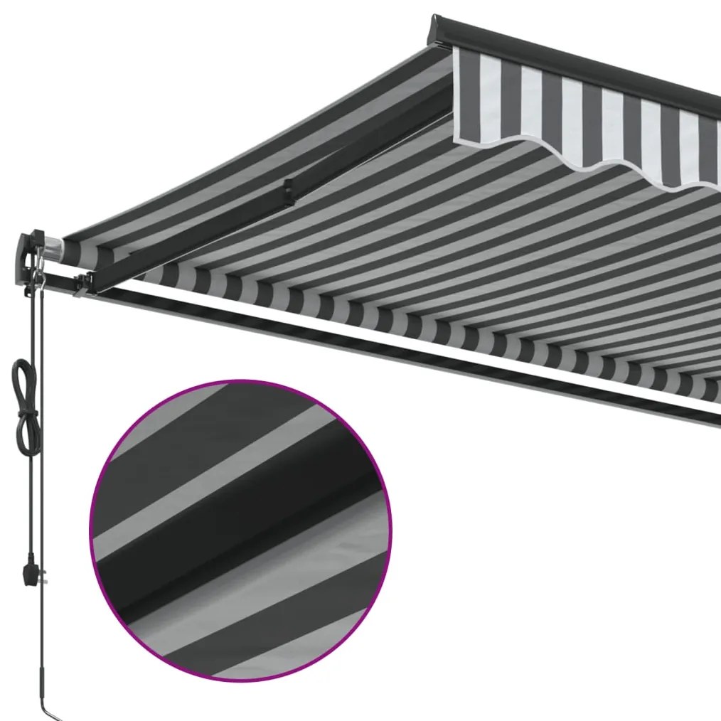 Toldo retrátil automático 400x300 cm antracite e branco