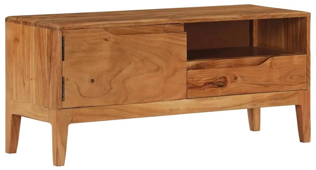 vidaXL Móvel de TV em madeira de acácia maciça 88x30x40 cm