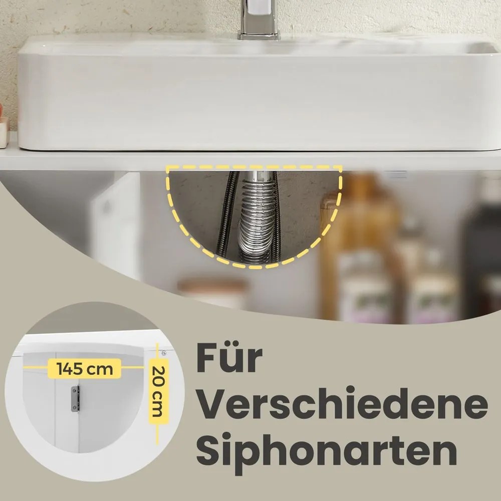 Armário de casa de banho para lavatório (Não incluido) 30 x 90 x 60 cm Branco