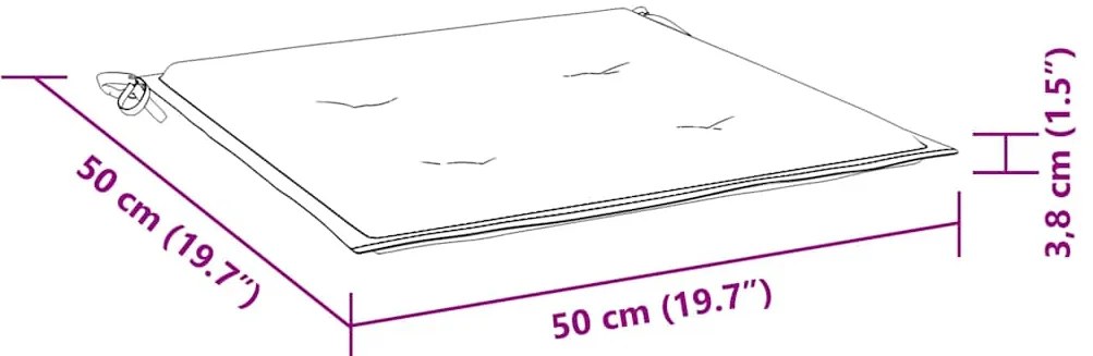 Almofadões p/ cadeiras jardim 2pcs tecido oxford vermelho tinto