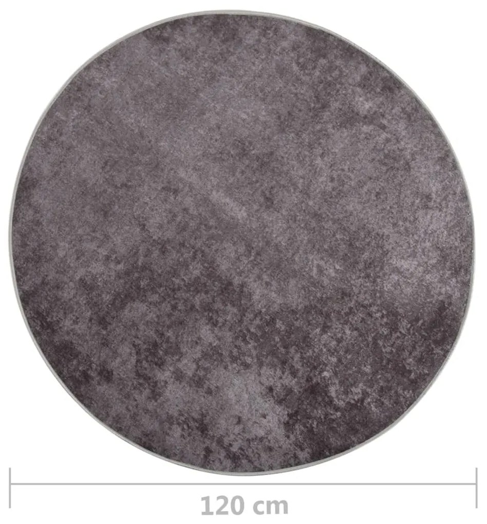 Tapete lavável antiderrapante φ120 cm cinzento