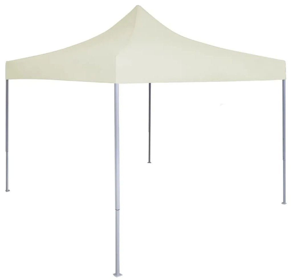 vidaXL Tenda dobrável profissional para festas 2x2 m aço creme