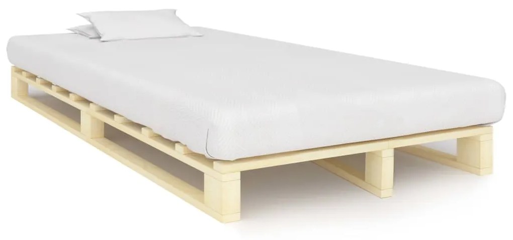 vidaXL Estrutura de cama em paletes pinho maciço 120x200 cm