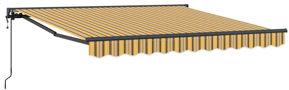Toldo Retrátil Manual Azul Marinho 300x250 cm Tecido e Metal