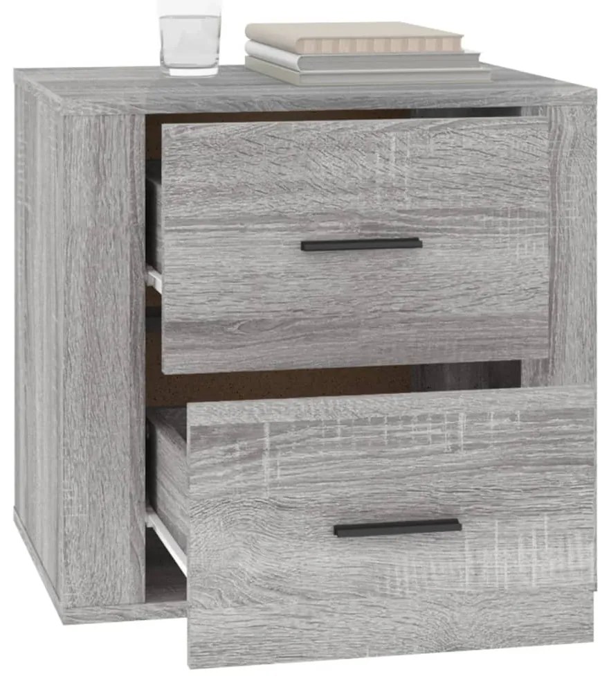 Mesa de cabeceira 50x39x47 cm sonoma cinzento