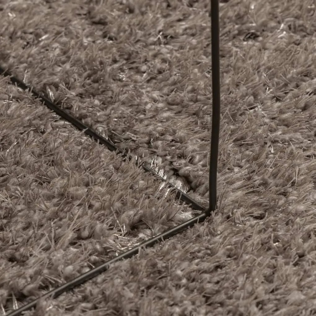 Tapete de pelo alto com aspeto brilhante ISTAN Ø100cm cinzento
