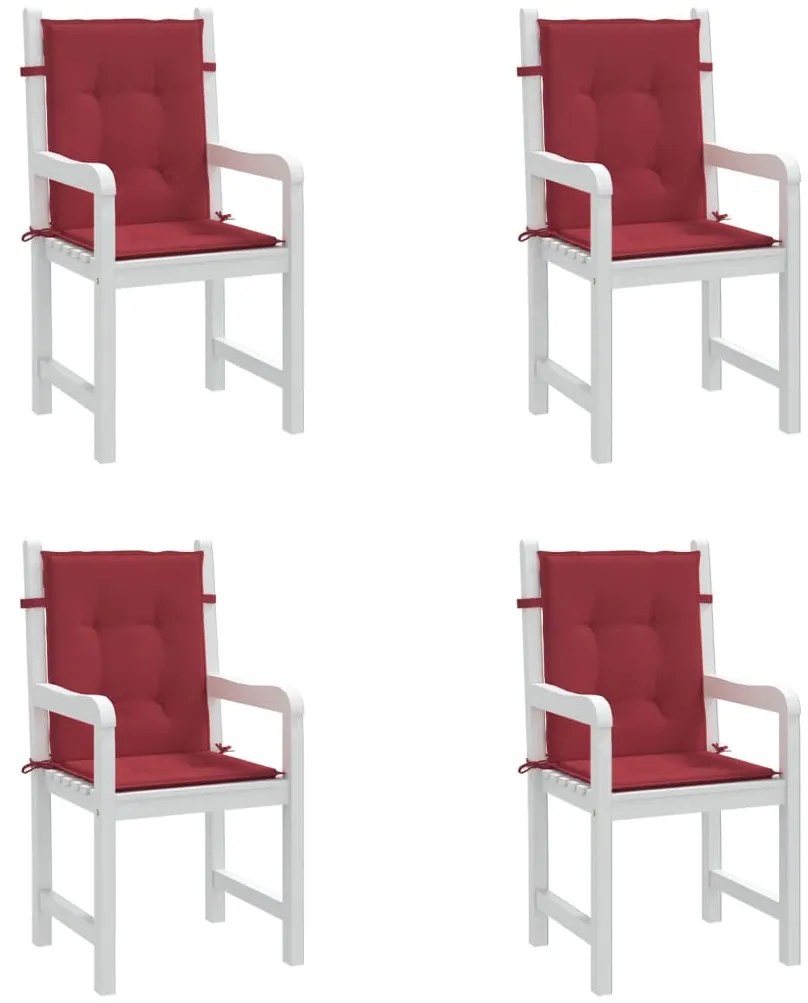 Almofadões lombares cadeiras jardim 4pcs oxford vermelho tinto