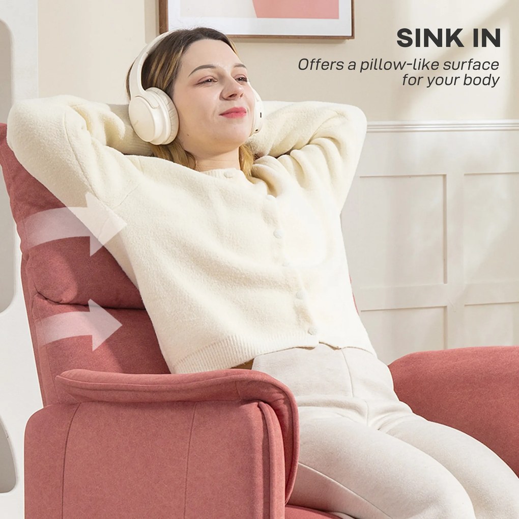 Poltrona Relax Reclinável Elétrica com Função Memória Apoio para Pés Controlo Remoto e Bolsos Laterais 80x83x104 cm Laranja