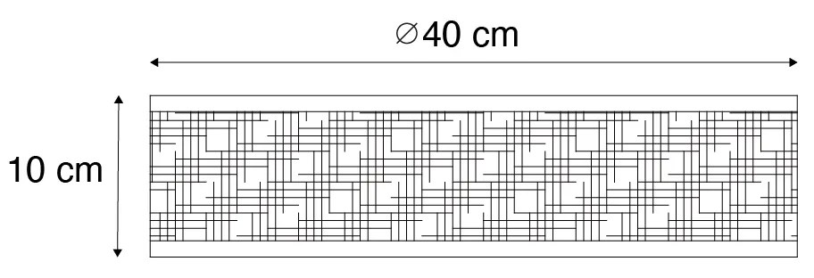 Candeeiro de teto oriental rattan 40 cm 3 luzes - Tromma Oriental