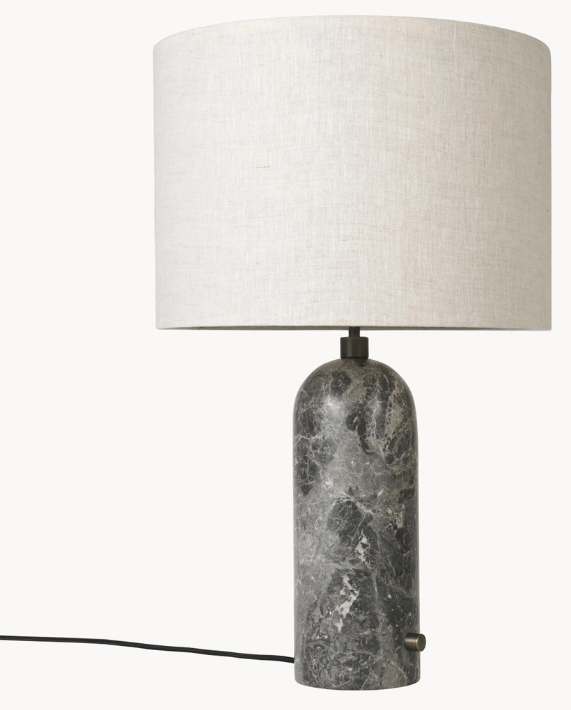 Candeeiro de mesa grande e regulável com base em mármore Gravity, vários tamanhos