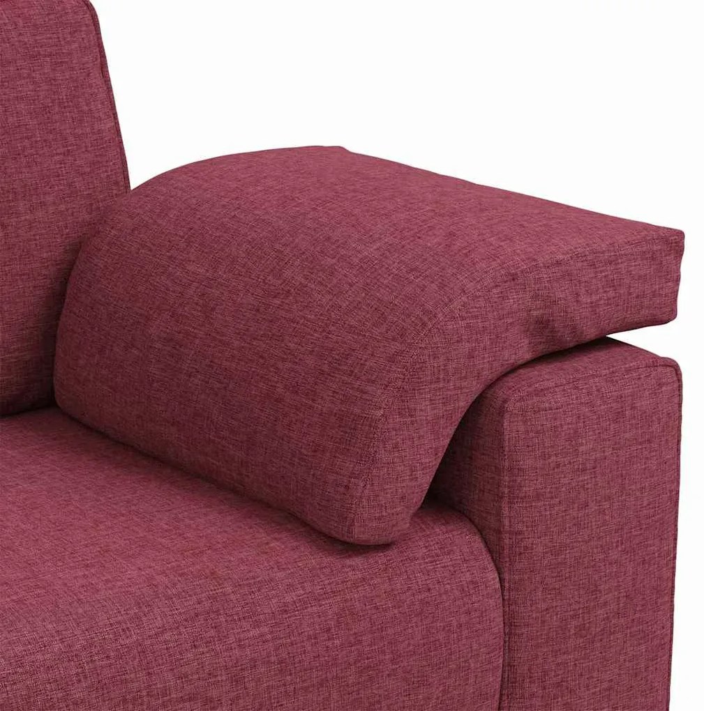 Sofá Loveseat Vermelho Vinho 140 cm em Tecido