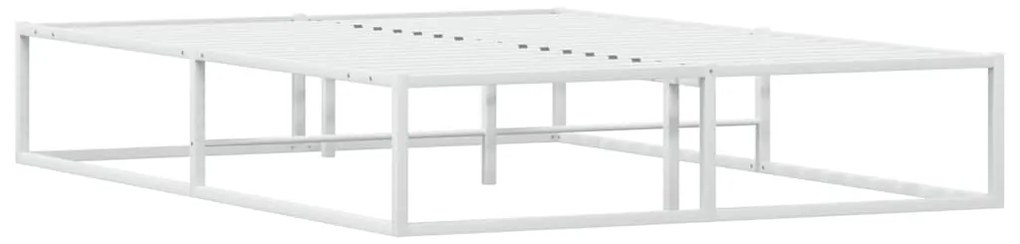 Estrutura de cama sem colchão branco 140x200 cm metal