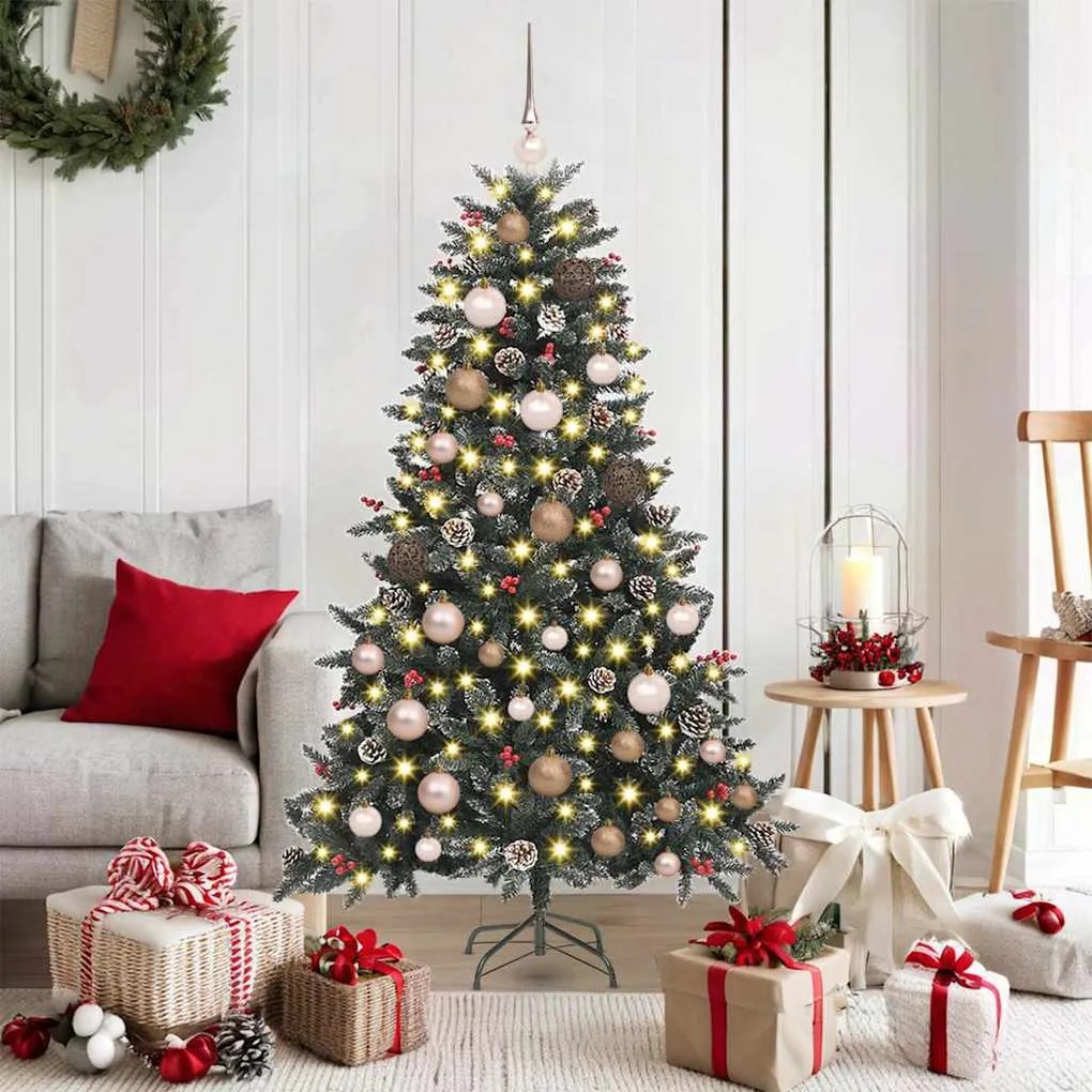 vidaXL Árvore de Natal Artificial Verde 150 cm PVC, Plástico e Aço