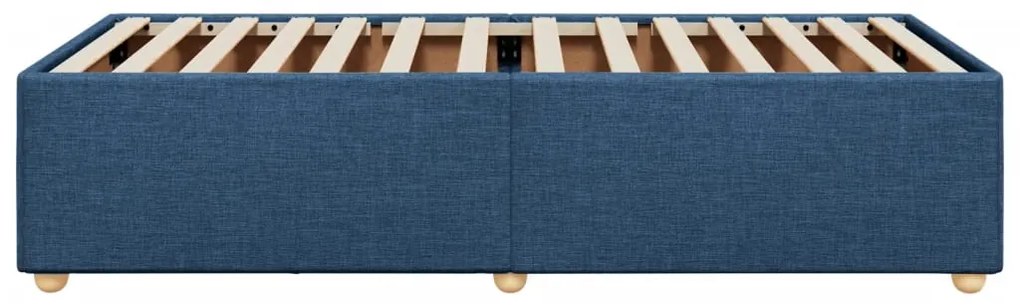 Estrutura de cama sem colchão 90x190 cm tecido azul