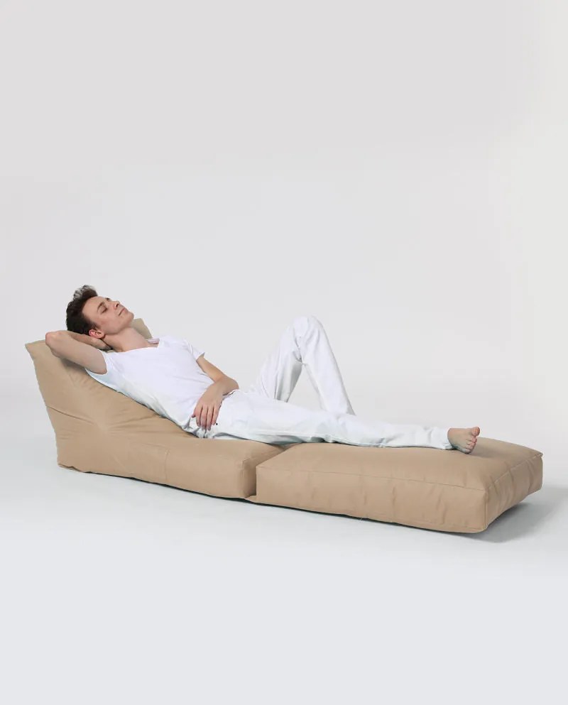 Sofá Cama Pufe Siesta – Vison – 55x40x180 cm | Tribo Home