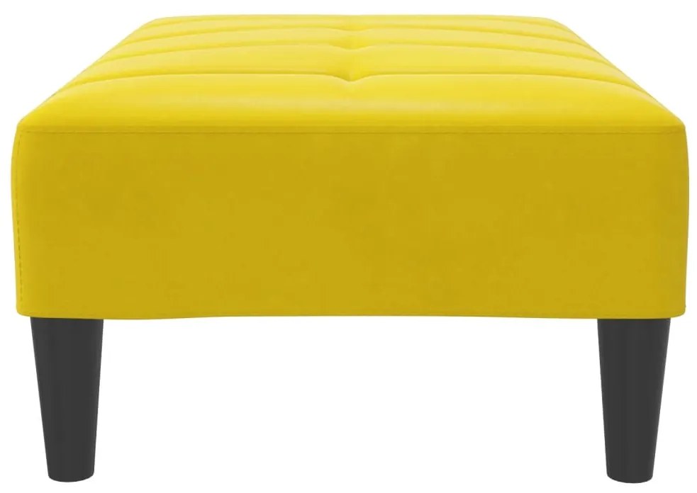Apoio de pés 77x55x31 cm veludo amarelo