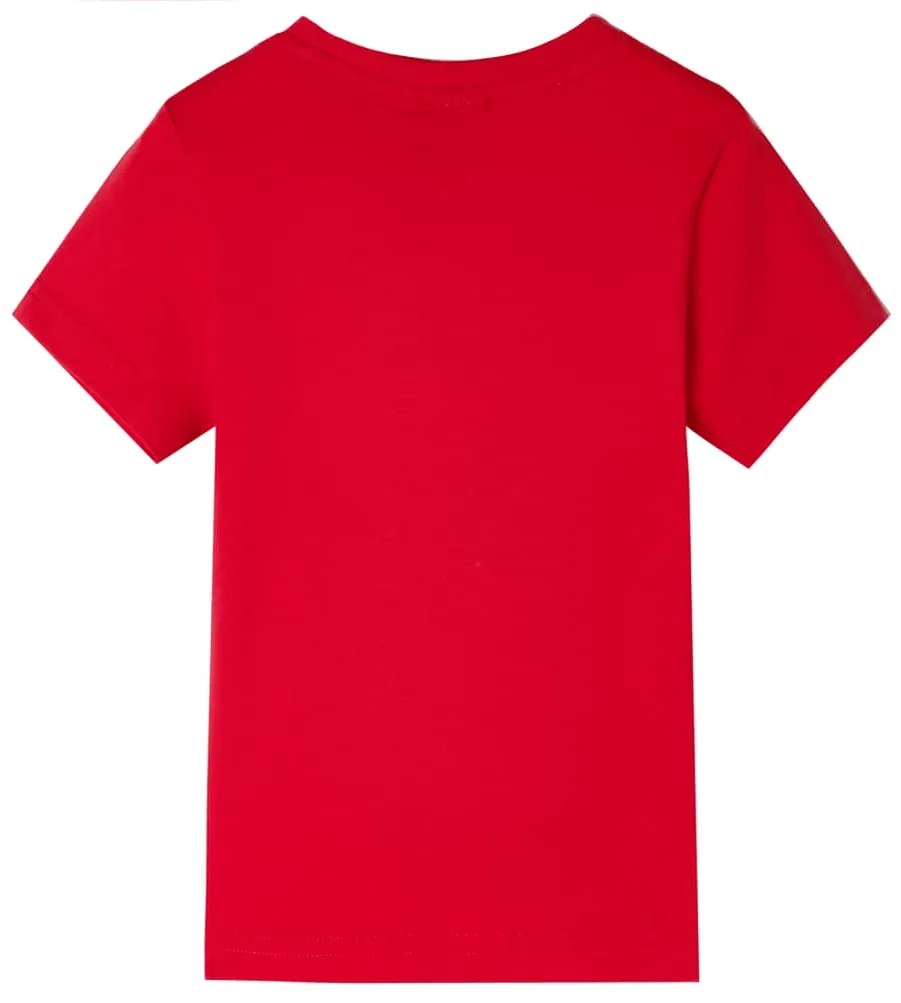 T-shirt para criança vermelho 128