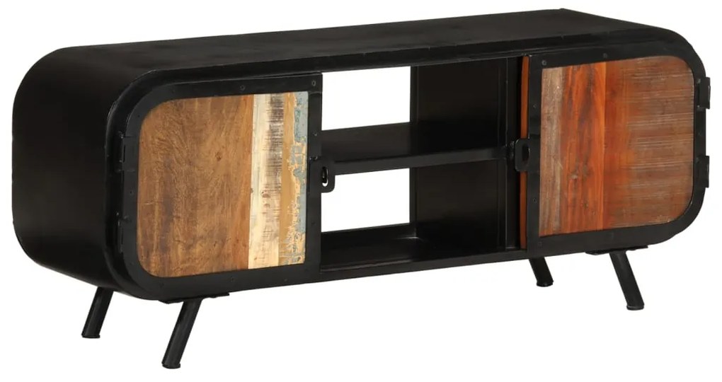 Móvel de TV 110x30x45 cm madeira recuperada maciça