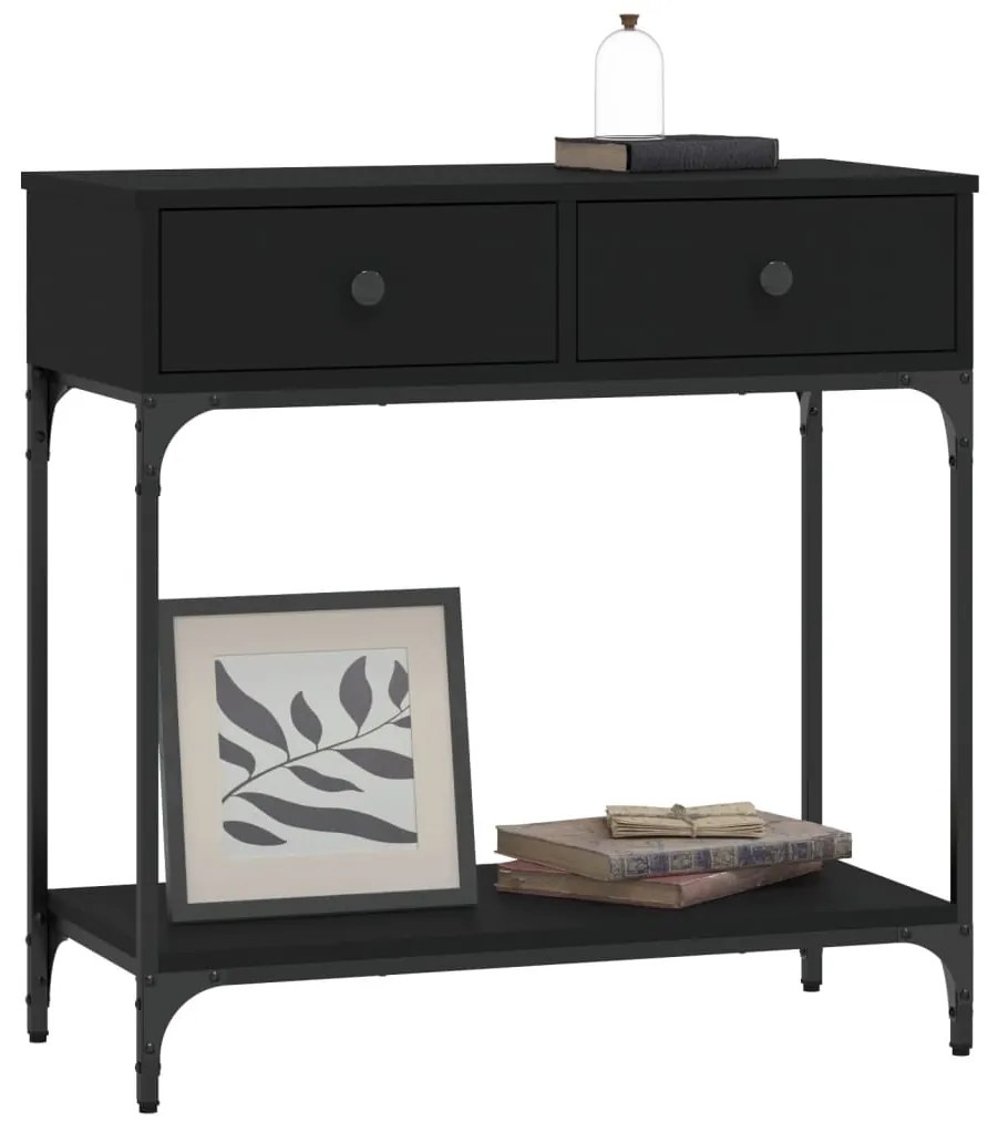 Mesa consola 75x34,5x75 cm derivados de madeira preto
