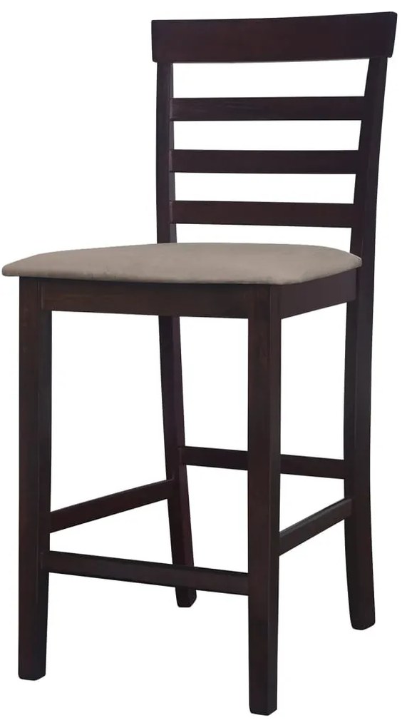 Bancos de bar 2 pcs tecido castanho