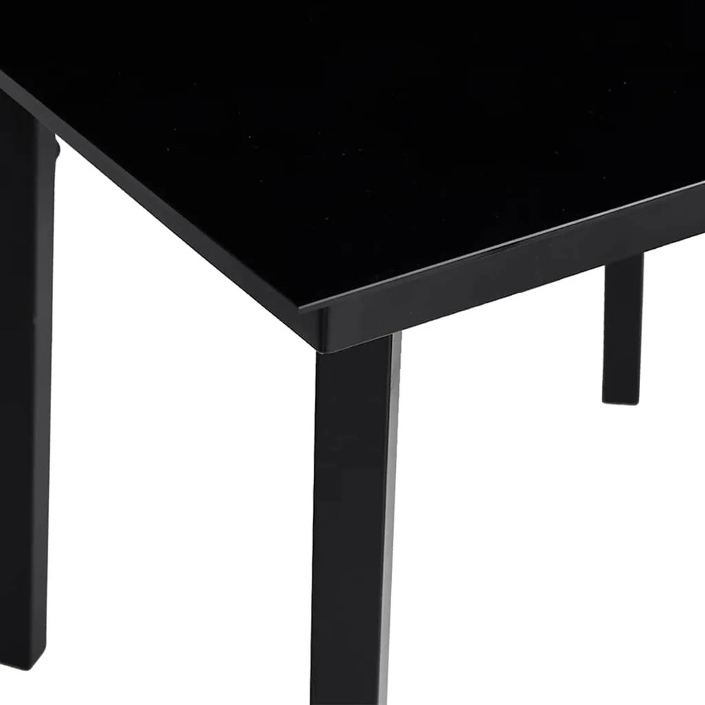 Conjunto jantar jardim 5 peças almofadas vidro vime cinzento PE
