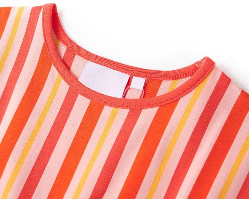 Vestido de criança com cordão rosa e vermelho 92