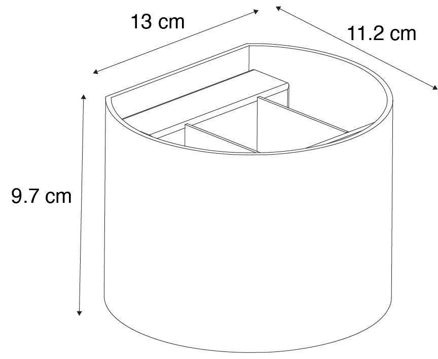 Candeeiro de parede moderno preto redondo - Edwin