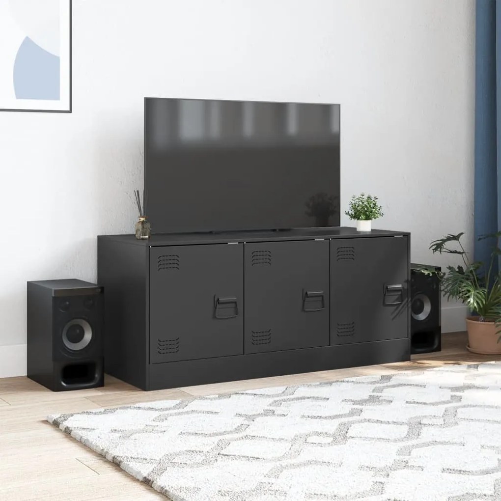 Móvel de TV 99x39x44 aço preto