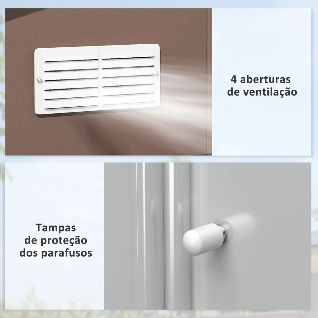 Abrigo de Jardim Metálico Modello Castagna – 12,4 m², 340x386x200 cm,