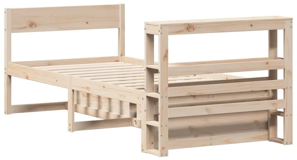 Cama sem colchão 75x190 cm madeira de pinho maciça