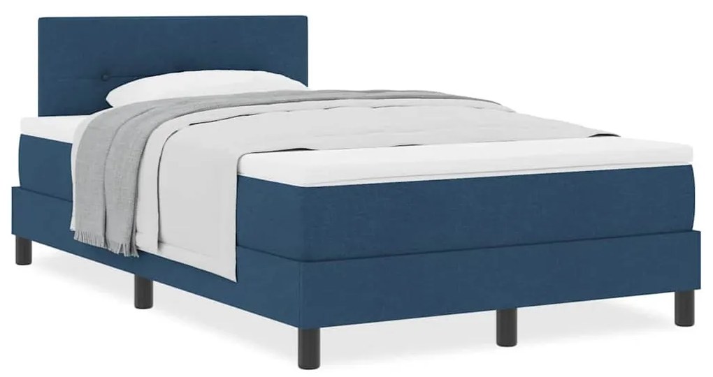 Cama Box com Colchão Azul 120x200 cm Tecido