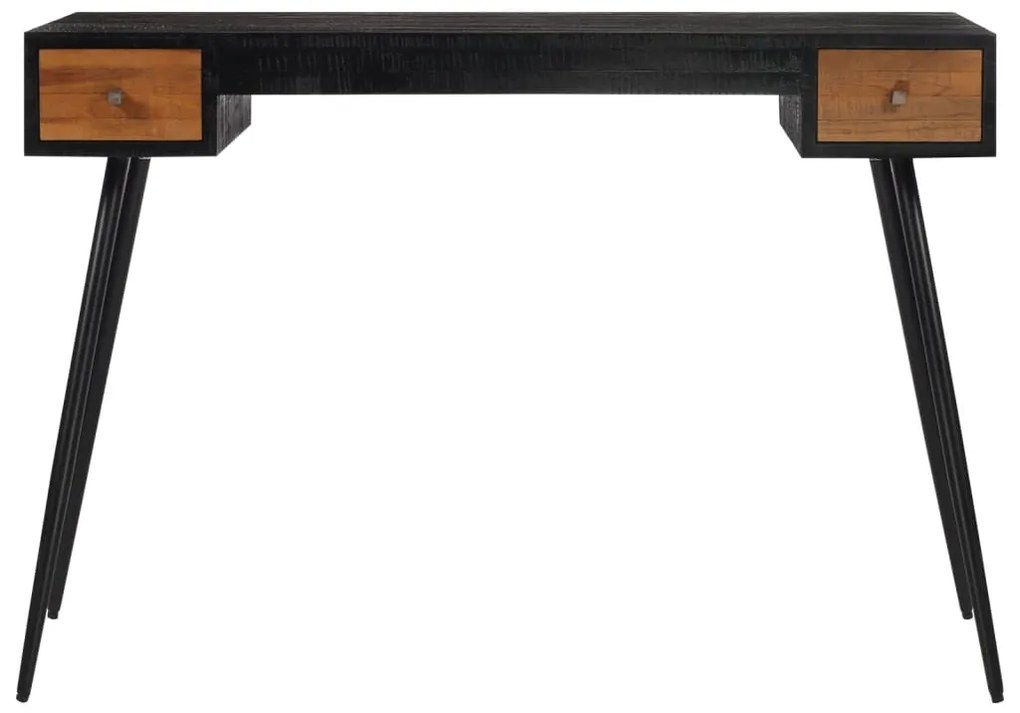 Secretária 117x56,5x75 cm madeira de teca recuperada maciça