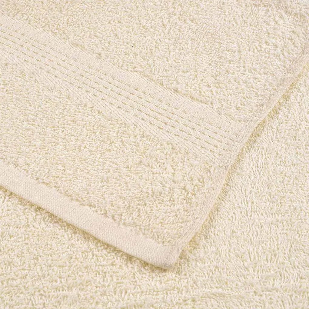 Toalhas de bidé 4 pcs 30x50 cm 360 gsm 100% algodão creme