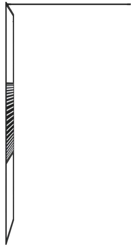 Divisória de chuveiro vidro transparente ESG 80x195 cm preto