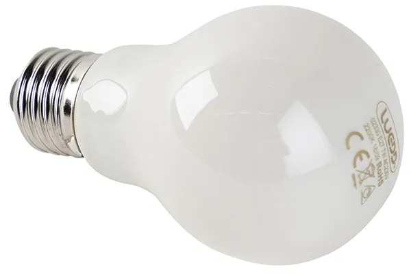 Conjunto de 5 Lâmpadas LED reguláveis E27 vidro opal 7W 806 lm 2200K