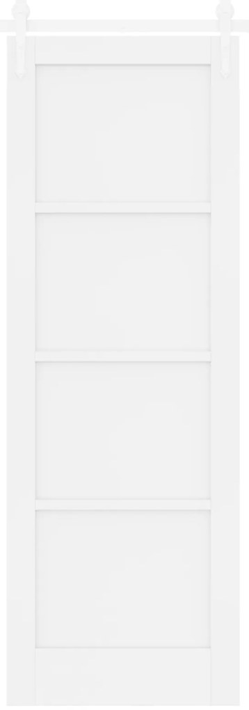 Porta Deslizante vidaXL com Conjunto de Hardware Branco 73.5x211 cm Ma