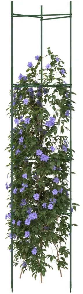 vidaXL Suporte para tomateiros 2 pcs 154 cm aço e PP