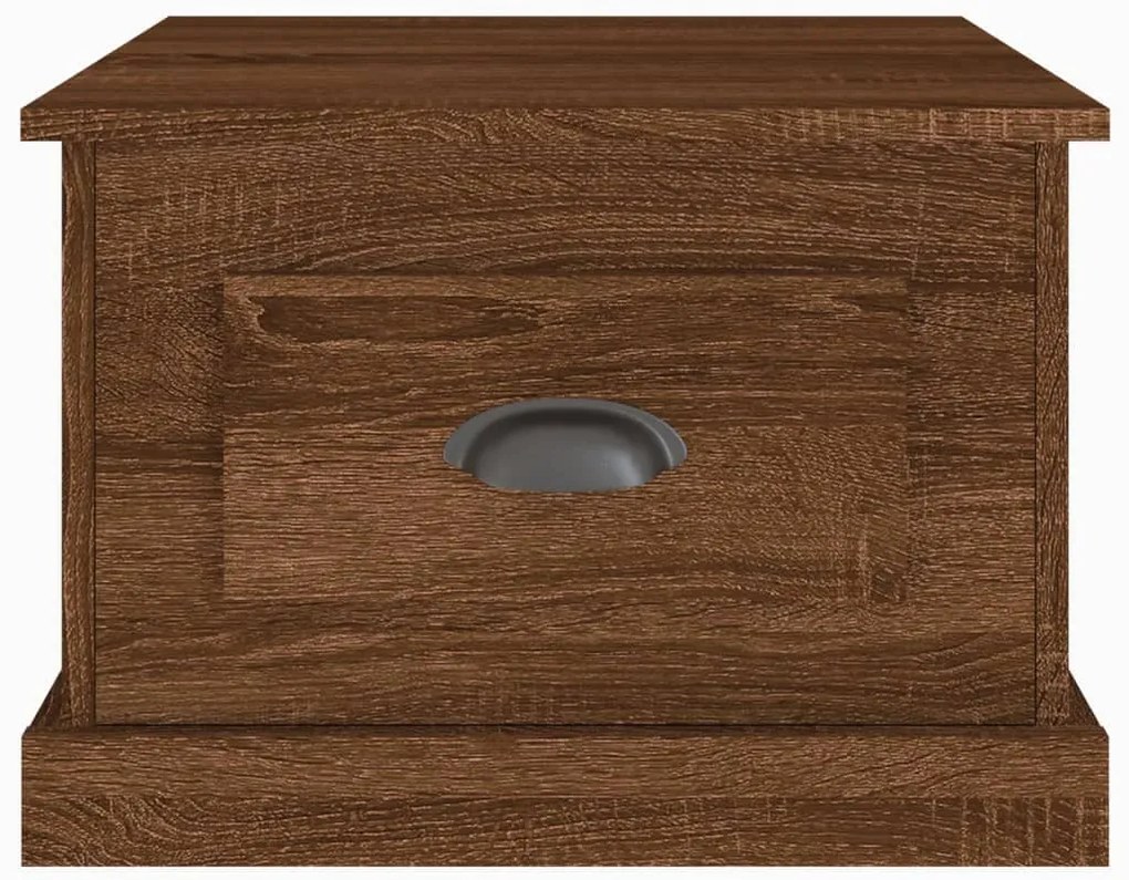 Mesa de centro 50x50x35 cm derivados madeira carvalho castanho